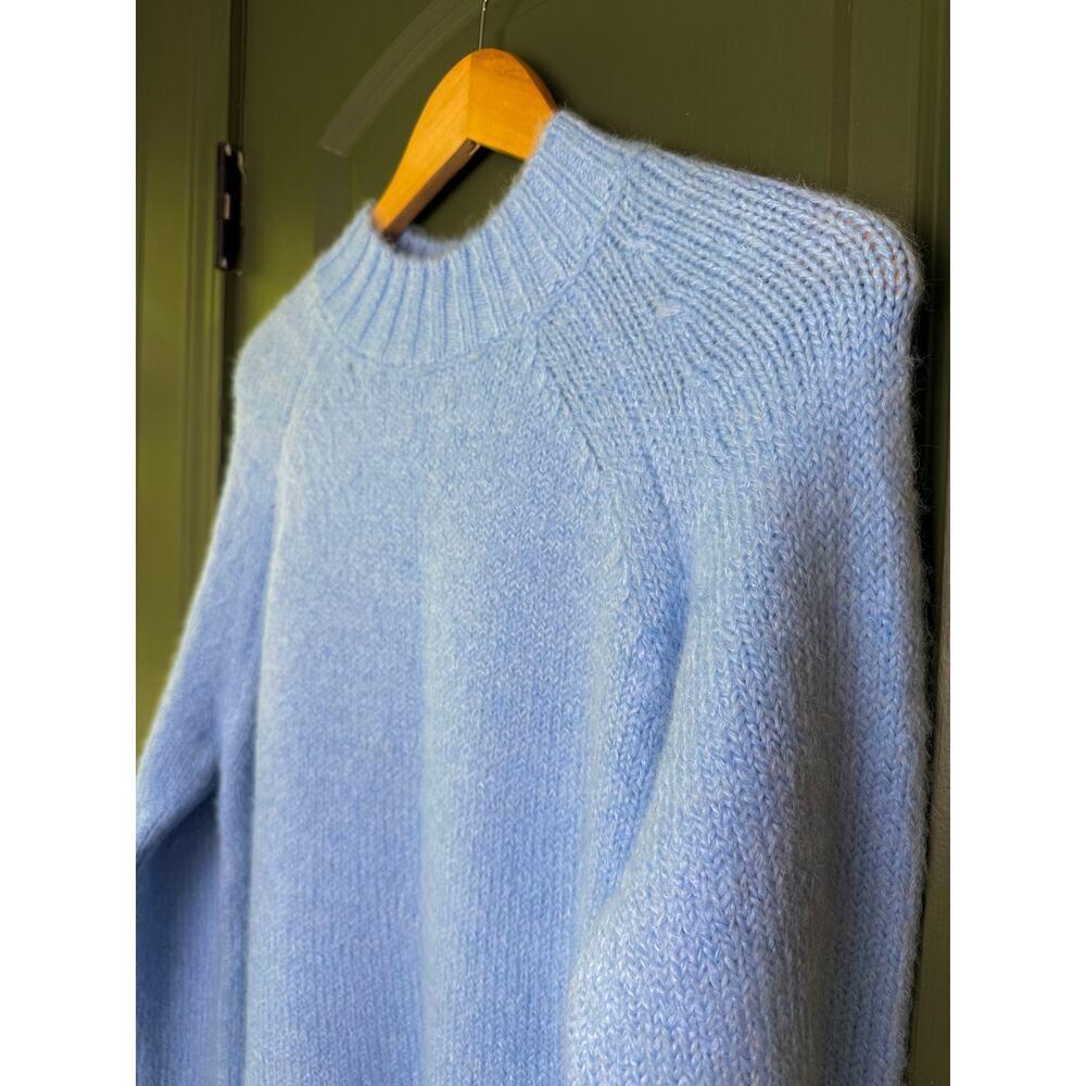 NWT Pistola Ilana Folded Neck Raglan Sleeve Pullover Sweater Blue Women's Small - Picture 2 of 5